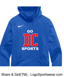 Official Nike GoDCSports Navy Blue Hoodie Design Zoom
