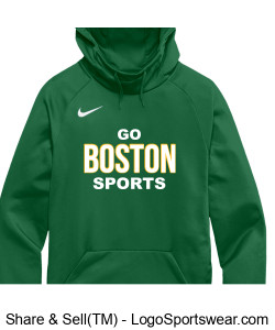 Official Nike GoBostonSports Green Hoodie Design Zoom