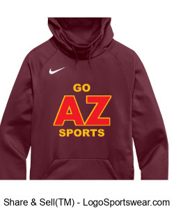 Official Nike GoAZSports Burgundy Hoodie Design Zoom