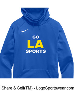 Official Nike GoLASports Blue Hoodie Design Zoom
