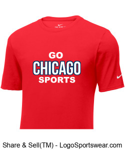 Official Nike GoChicagoSports Therma-Fit T-shirt - Red Design Zoom
