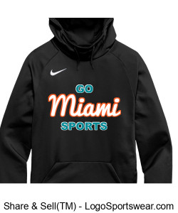 Official Nike GoMiamiSports Black Hoodie Design Zoom