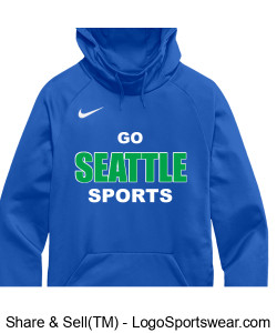 Official Nike GoSeattleSports Royal Blue Hoodie Design Zoom